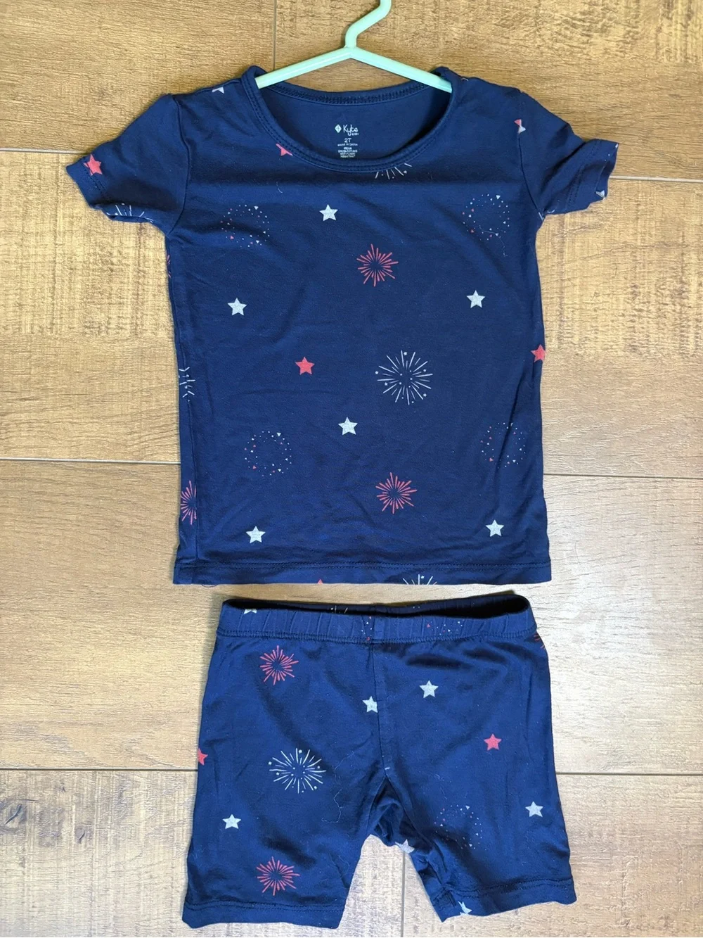 Kyte Baby Fireworks Retired Print Shorties Lounge Set 2T